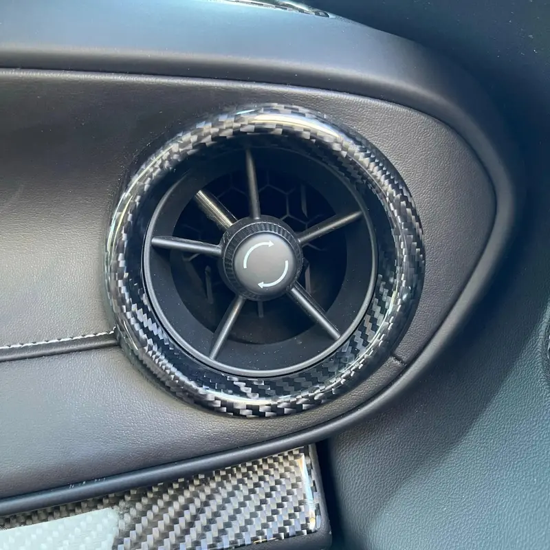 16-24 Camaro Carbon Fiber Dash Ac Vent Chrome Delete Covers 1