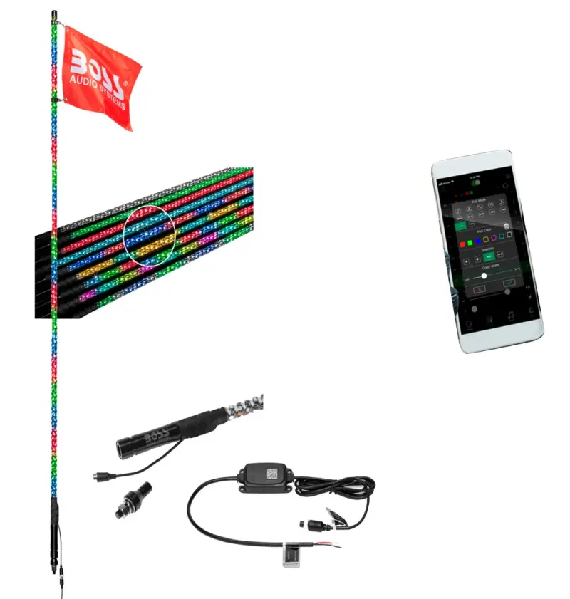 Boss Audio Systems 72In Ip67 Atv Led Whip 1