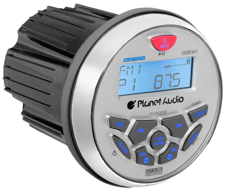 Boss Audio Systems Planet Audio Marine Gauge Receiver Bluetooth No Cd Usb Aux-In Am / Fm 1