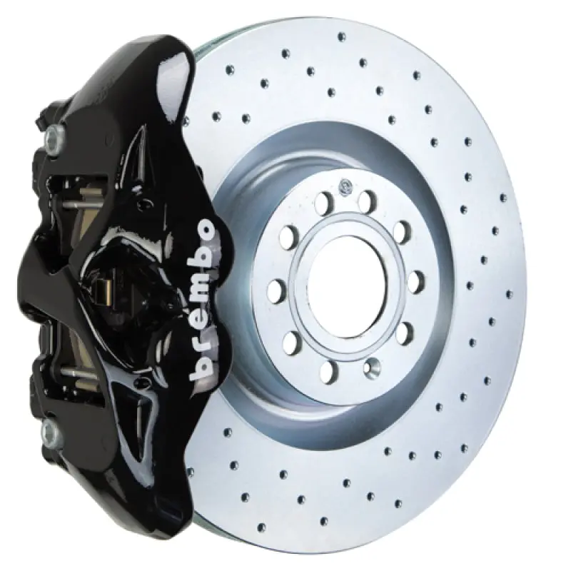 Brembo 07-15 Tt 2.0T/07-15 Tt 3.2L/09-15 Tts Fr Gt Bbk 4 Pist Cast 345X30 1Pc Rotor Drilled-Black 1