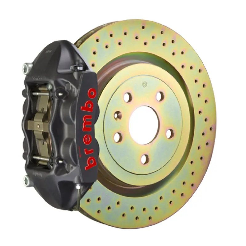 Brembo 08-13 C30 Front Gts Bbk 4 Piston Cast 336 X28 1Pc Rotor Drilled-Black Ha 1