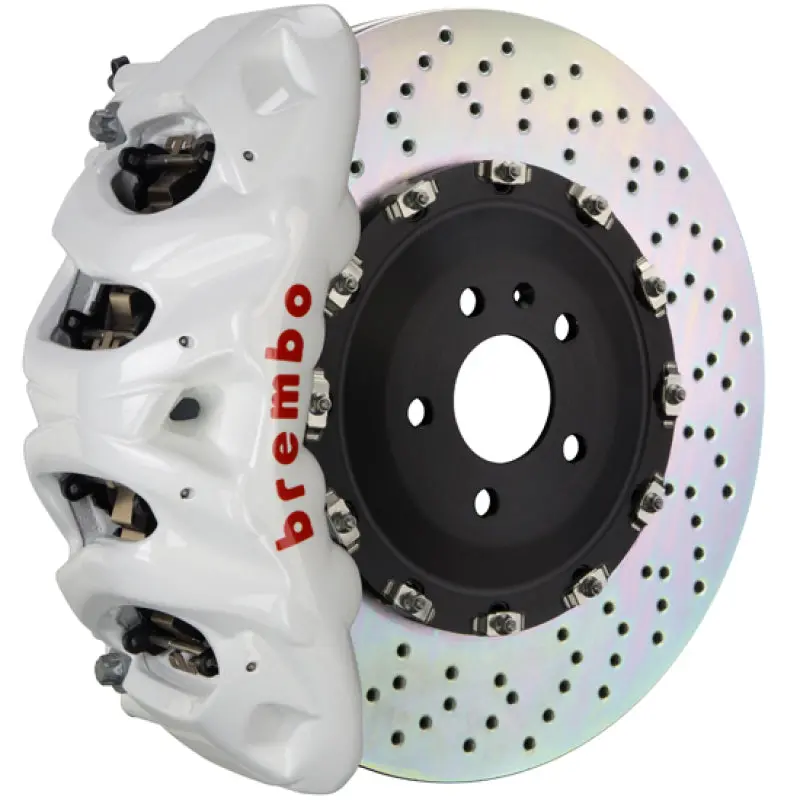 Brembo 08-15 Land Cruiser/Lx570 Front Gt Bbk 8 Piston Cast 412X38 2Pc Rotor Drilled- White 1
