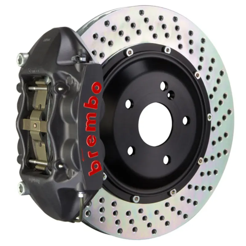 Brembo 09-17 Cc 2.0T/Vr6 Front Gts Bbk 4 Piston Cast 365X29 2Pc Rotor Drilled-Black Ha 1