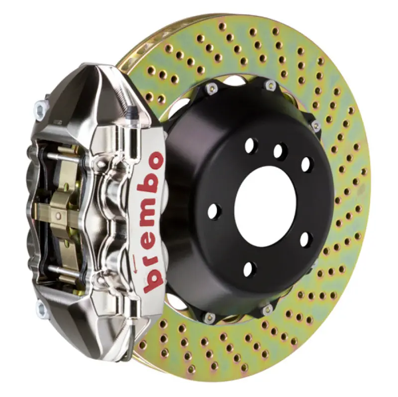 Brembo 11-18 S60 T5/T6/R-Design Front Gtr Bbk 4 Piston Billet 365X29 2Pc Rotor Drilled- Nickel 1