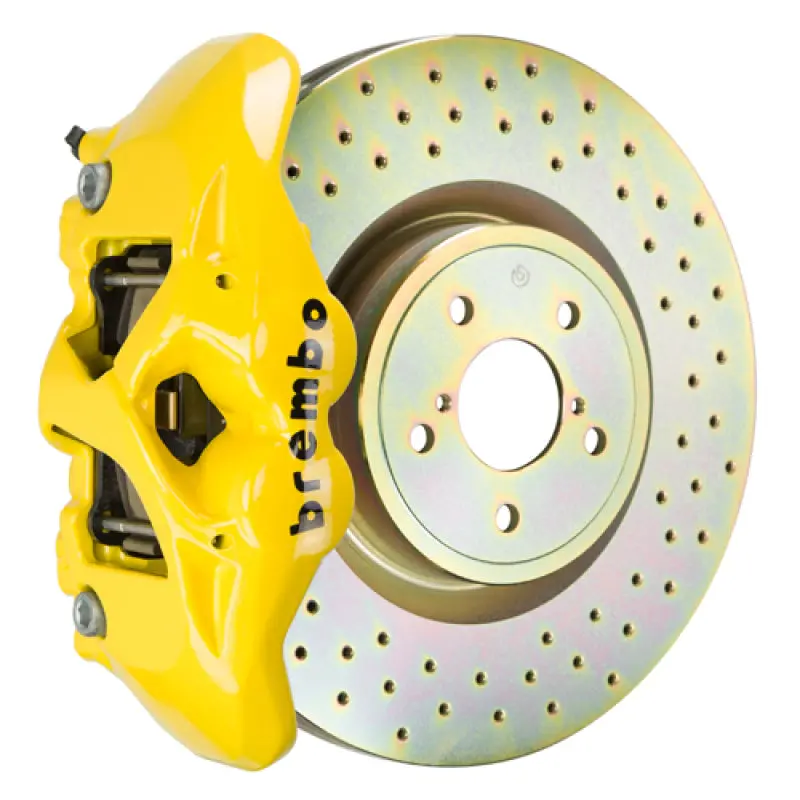Brembo 12-16 Fr-S Front Gt Bbk 4 Piston Cast 326 X30 1Pc Rotor Drilled- Yellow 1