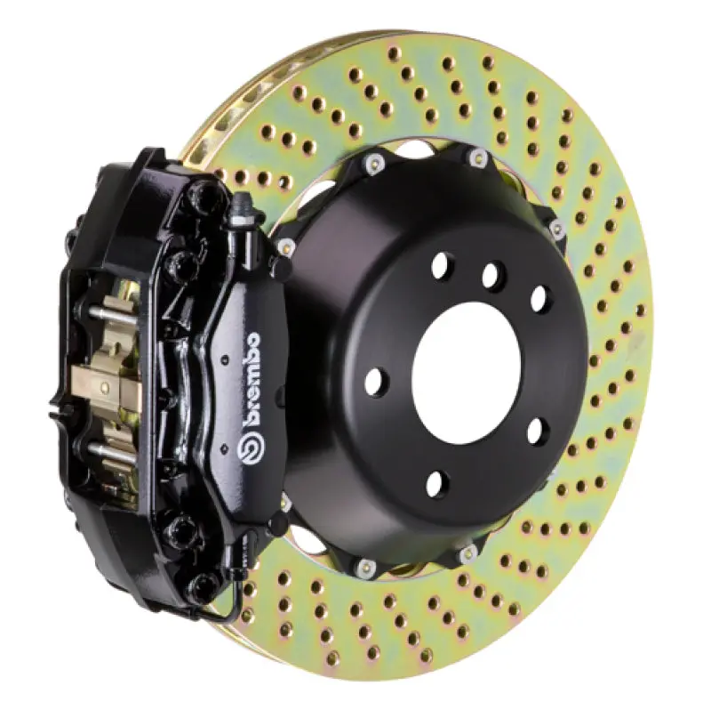 Brembo 14+ Mini Cooper/Mini Cooper S Hardtop Fr Gt Bbk 4 Pist Cast 345X28 2Pc Rotor Drilled-Black 1