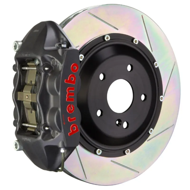 Brembo 19+ Mazda3 Front Gts Bbk 4 Piston Cast 345X28 2Pc Rotor Slotted Type-1-Black Ha 1