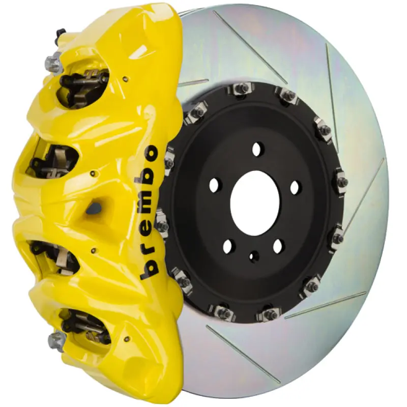Brembo 20+ Gle-Class Front Gt Bbk 8 Piston Cast 412X38 2Pc Rotor Slotted Type1-Yellow 1