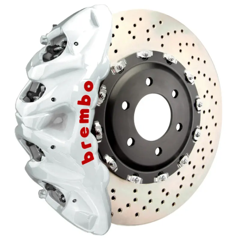 Brembo 25+ Bmw X3 M50 Xdrive (G45) Front Gt Bbk 8 Piston Cast 412X38 2Pc Rotor Drilled - White 1