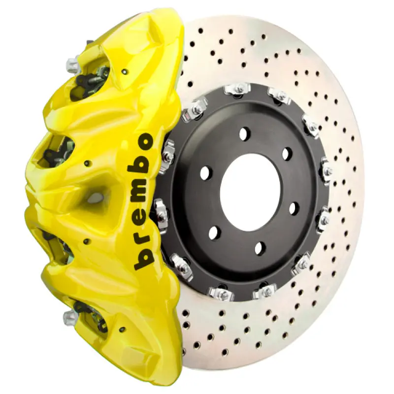 Brembo 25+ Bmw X3 M50 Xdrive (G45) Front Gt Bbk 8 Piston Cast 412X38 2Pc Rotor Drilled - Yellow 1