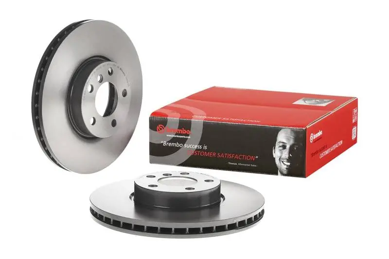 Brembo 332X32mm T1 Rh Zinc Plated Gold Pista Replacement Disc 1