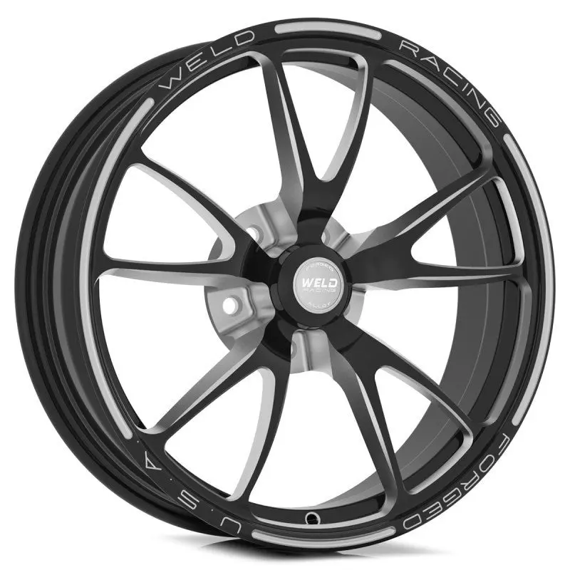 Weld Full Throttle 1-Piece 15X3.5 / Anglia Spindle Mt / 1.75In. Bs Black Wheel - Non-Beadlock 1