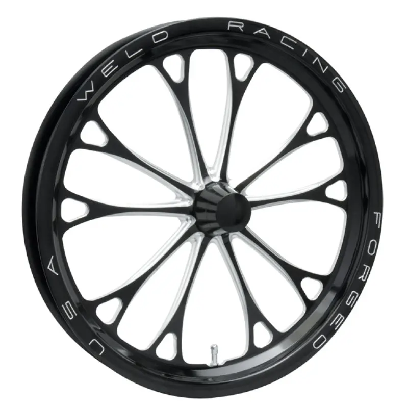 Weld V-Series 1-Piece 17X3.5 / Strange Spindle Mt / 1.75In. Bs Black Wheel - Non-Beadlock 1