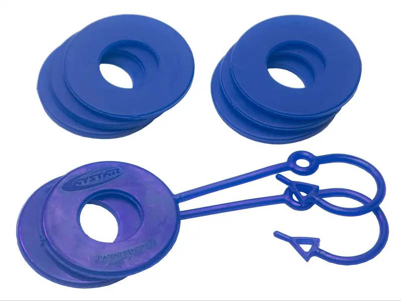Daystar Ku70059Rb D-Ring Isolator Kit – Includes 2 Locking + 6 Non-Locking Blue Washers For Secure Mounting 1