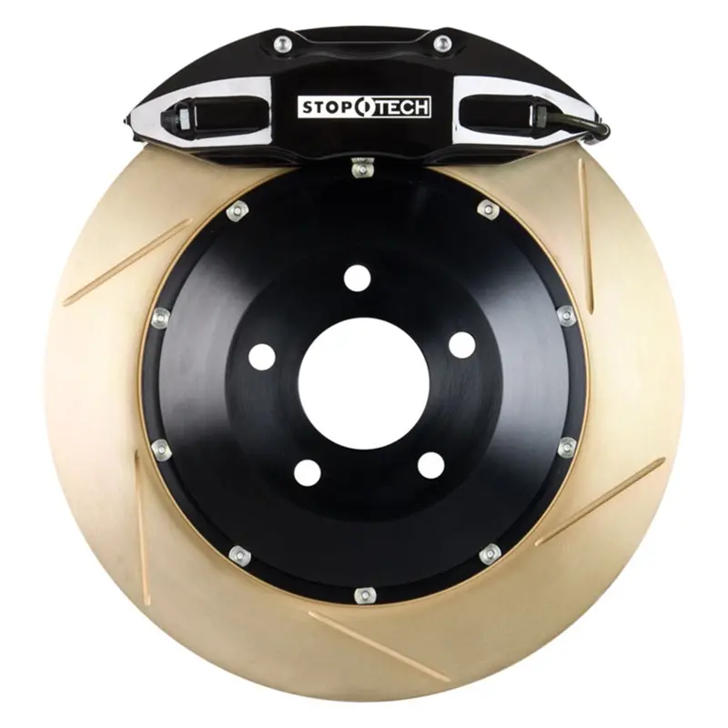 Stoptech 83.657.0057.53 Stoptech Big Brake Kit; Black Caliper; Slotted Two-Piece Rotor; Front 1