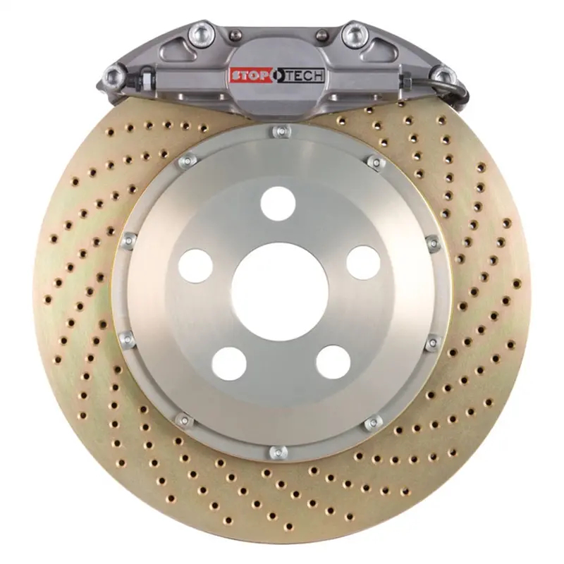 Stoptech 83.841.002G.R4 Trophy Sport Rear Big Brake Kit – Two-Piece Slotted Rotors 1