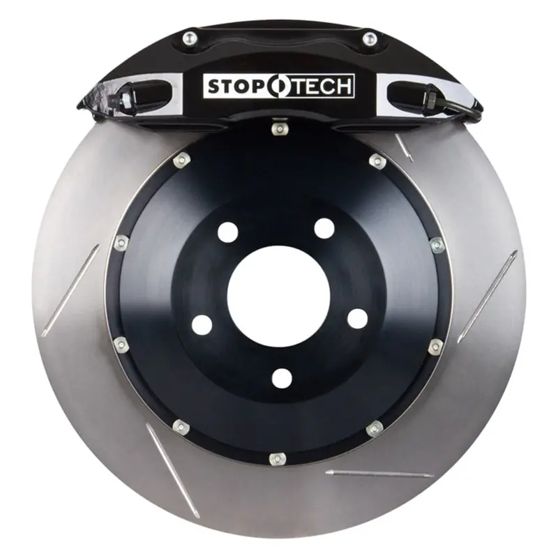 Stoptech Big Brake Kit – Front, Black Calipers & Two-Piece Slotted Rotors (83.893.4700.51) 1